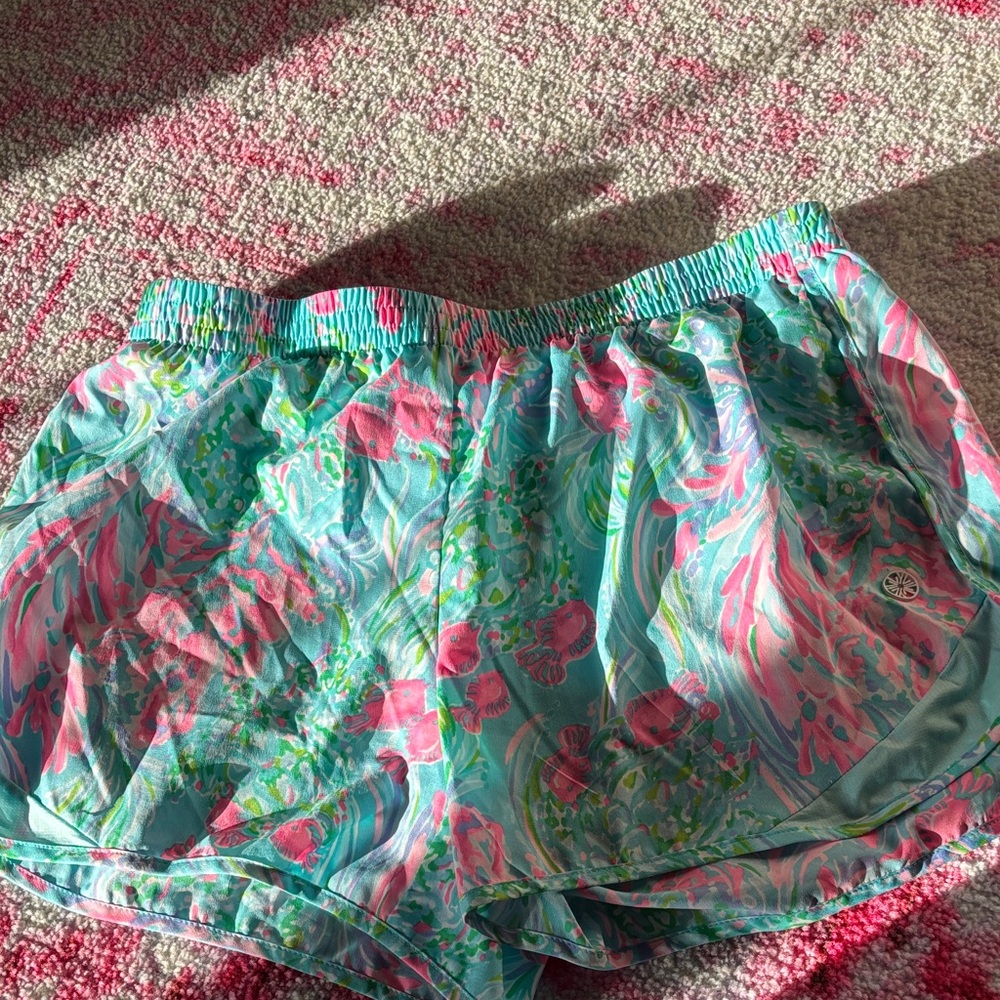Lilly Pulitzer Vibrant Patterned Athletic Shorts